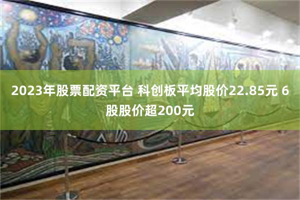 2023年股票配资平台 科创板平均股价22.85元 6股股价超200元