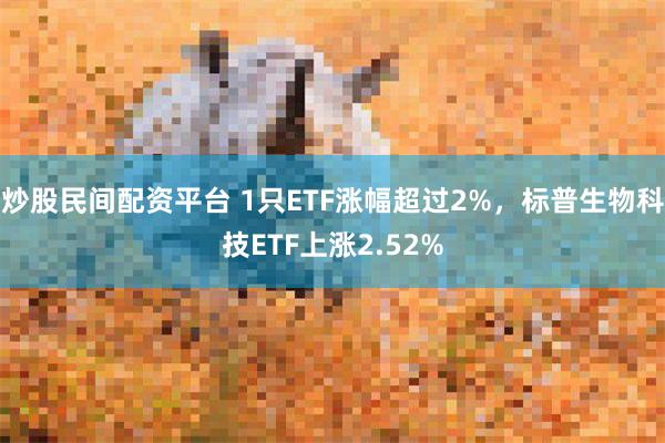 炒股民间配资平台 1只ETF涨幅超过2%，标普生物科技ETF上涨2.52%