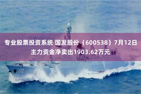 专业股票投资系统 国发股份（600538）7月12日主力资金净卖出1903.62万元