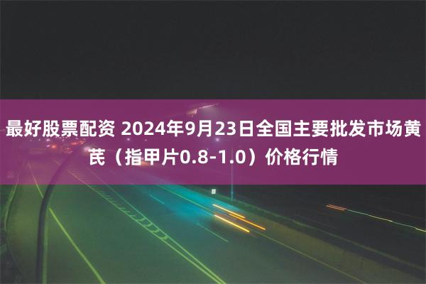 最好股票配资 2024年9月23日全国主要批发市场黄芪（指甲片0.8-1.0）价格行情