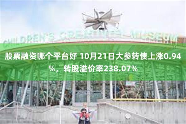 股票融资哪个平台好 10月21日大参转债上涨0.94%，转股溢价率238.07%