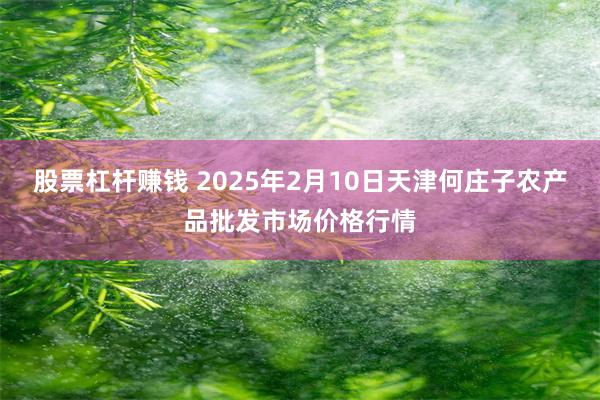 股票杠杆赚钱 2025年2月10日天津何庄子农产品批发市场价格行情